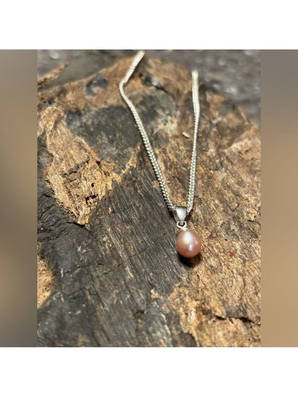 Minimalist Freshwater Pearl Necklace | NYC Designer | Soft Blush Pink Teardrop